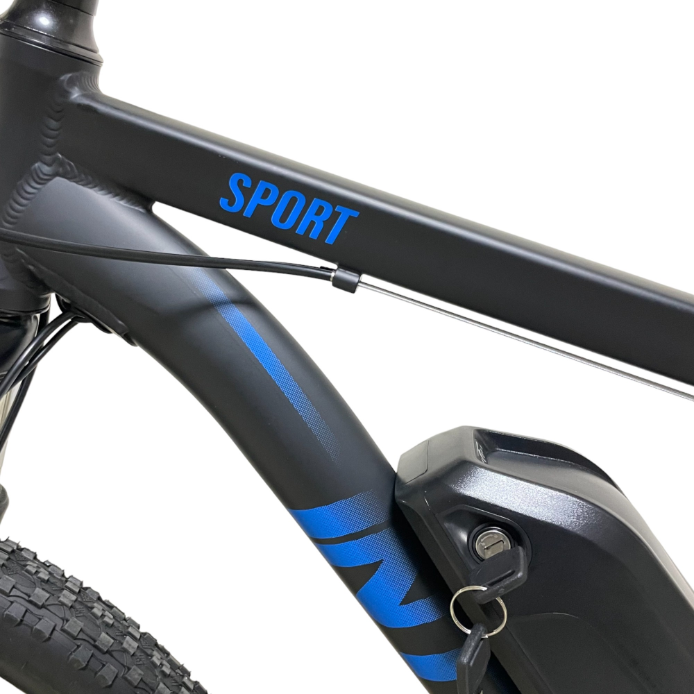 Электровелосипед INTRO Sport черно-синий 19