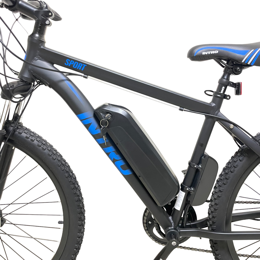 Электровелосипед INTRO Sport черно-синий 20