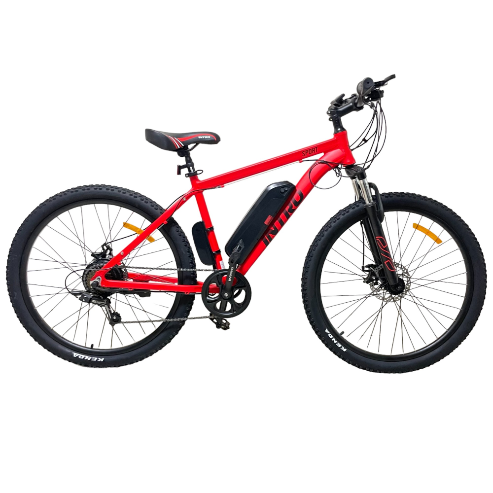 Электровелосипед INTRO Sport красно-черный 4