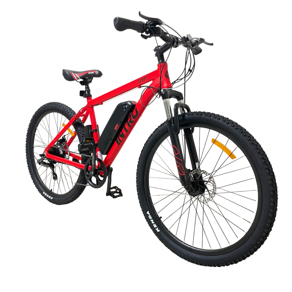 Электровелосипед INTRO Sport красно-черный 5