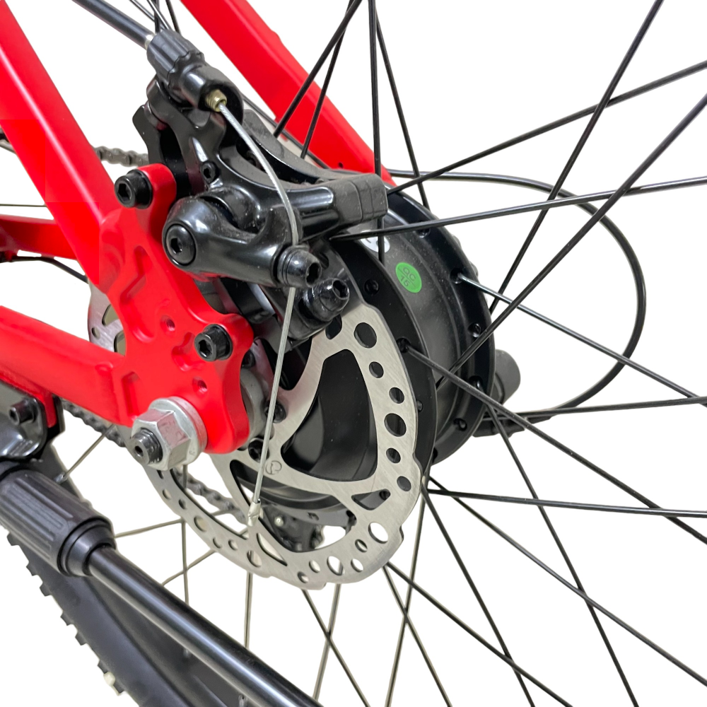 Электровелосипед INTRO Sport красно-черный 16